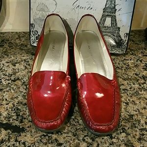 Anne Klein Red Loafers