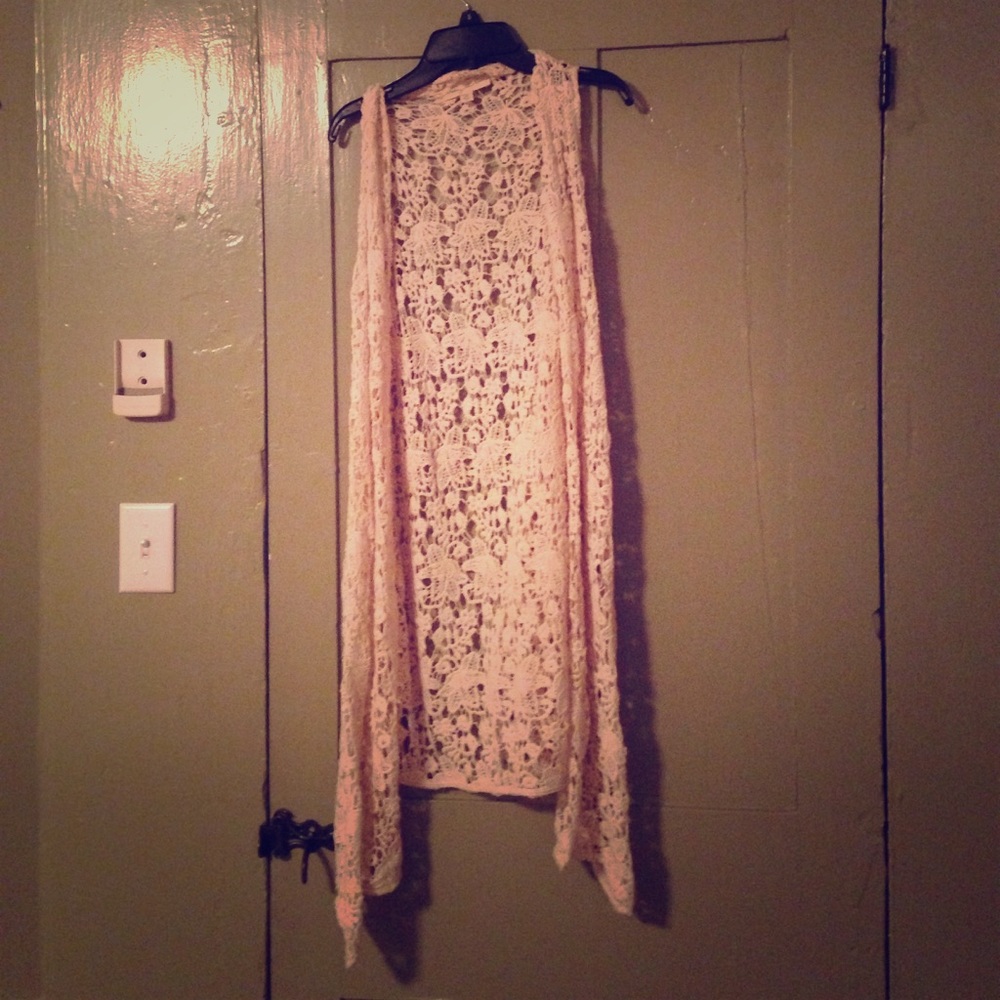 Urban Outfitters floral beige cardigan vest