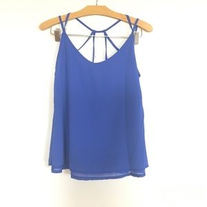 Royal Blue Silk Tank Top