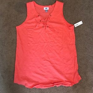 Old Navy Relaxed Lace-Up Tank. Size L