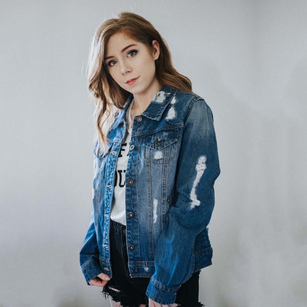 Distressed Denim Jean Jacket