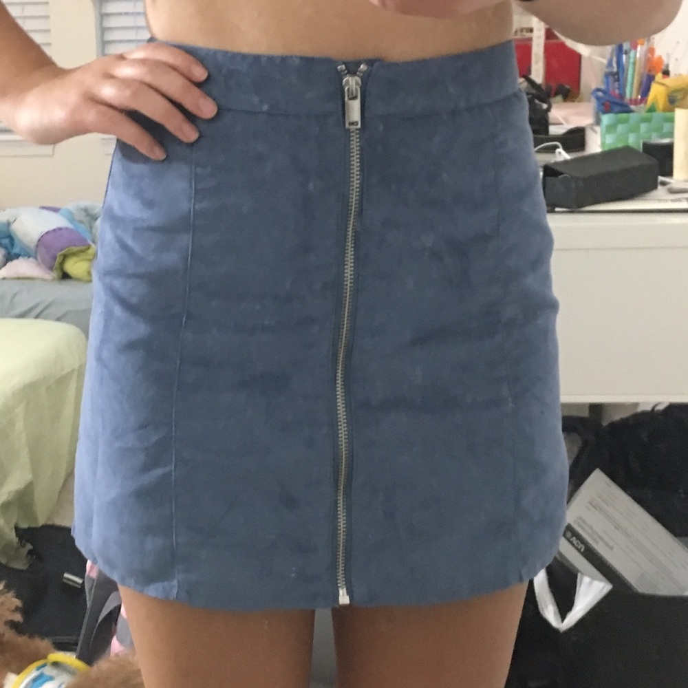 blue skirt
