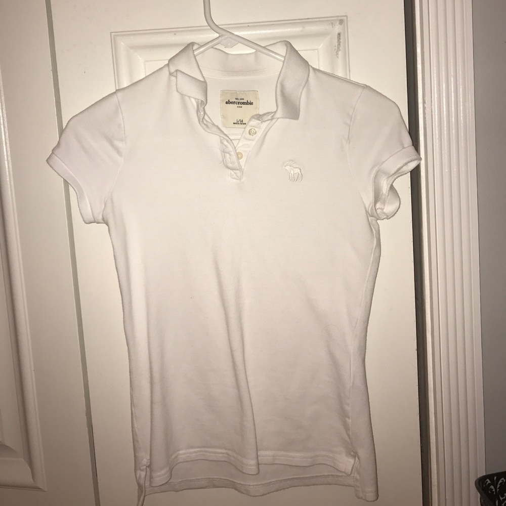 Abercrombie&Fitch white kids polo shirt