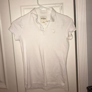 Abercrombie&Fitch white kids polo shirt