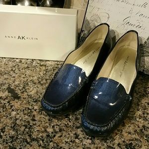 Anne Klein Navy Loafers