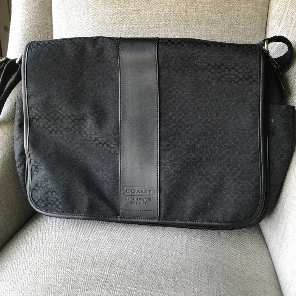 Coach monogram  messenger diaper bag