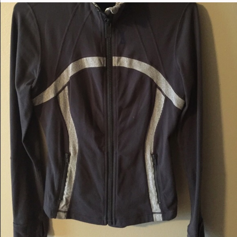 Lululemon define jacket gray and stripe