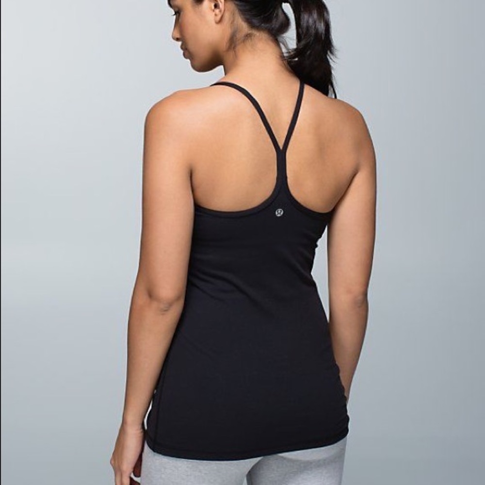 Lululemon power Y tank black size 6