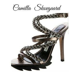 Real Camilla Skovgaard  Sandals Heels Chain Sz7