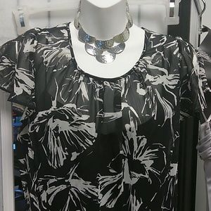 Black and white Chiffon dress