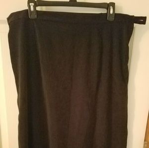 *sold"" midi skirt, suede stretch, black 16W