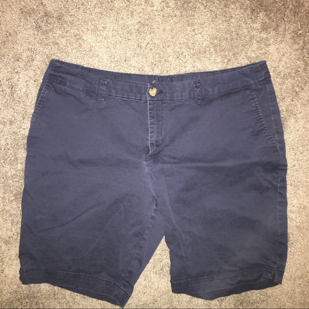 Navy blue Bermuda shorts