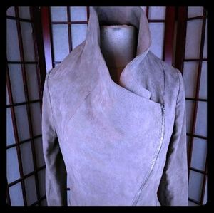 Suede tan biker jacket