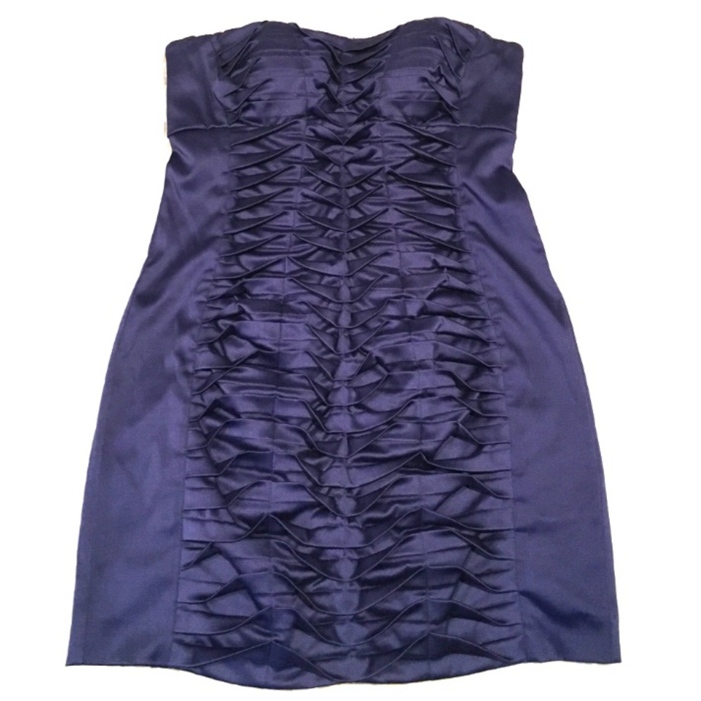 Bebe strapless ruffle front dress