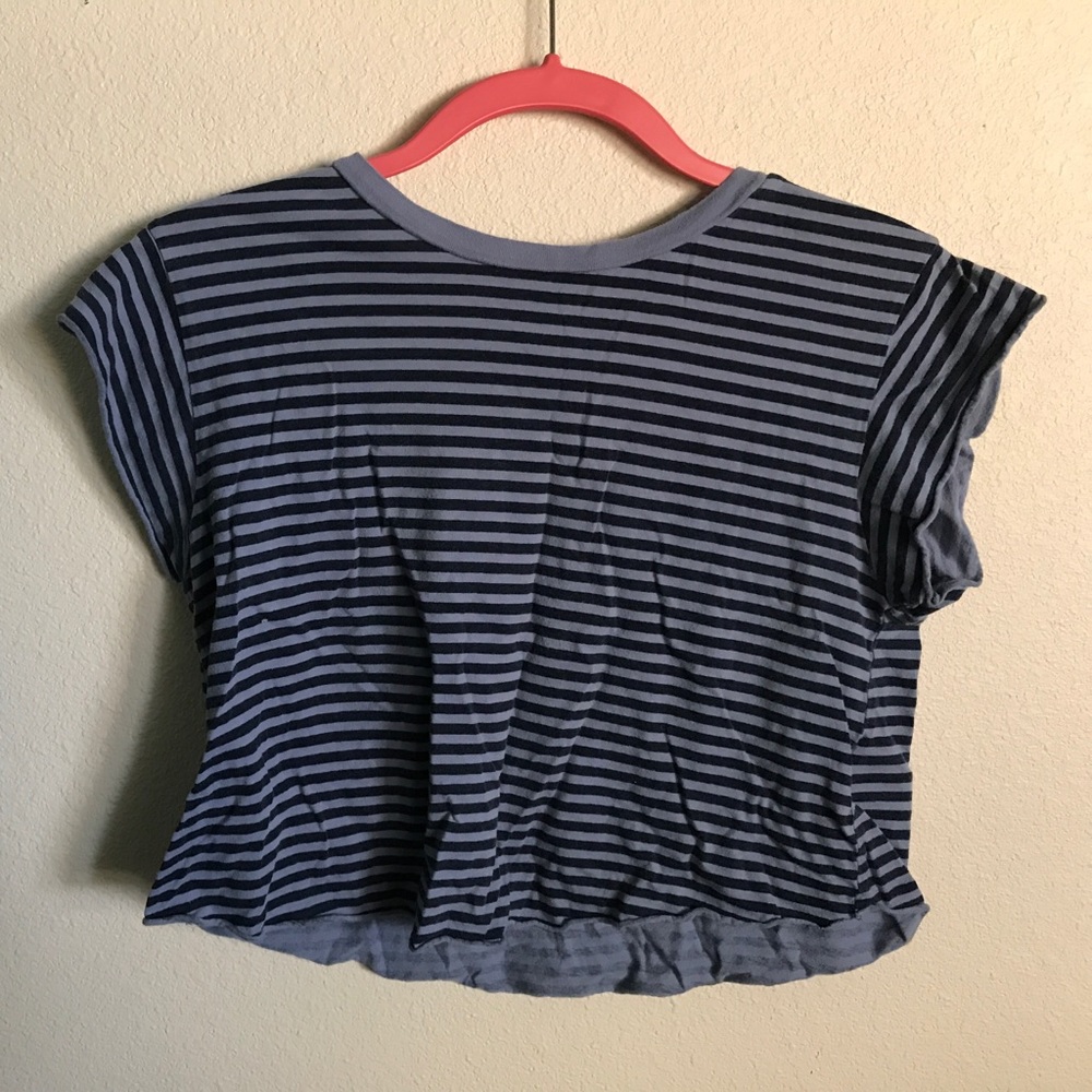 Blue stripped, Crop Top