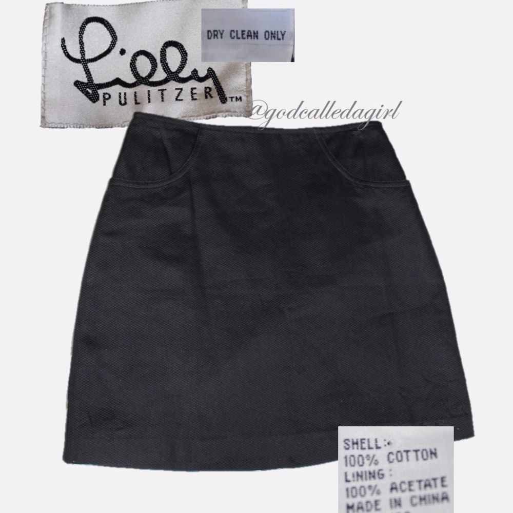 Lilly Pulitzer Black Mini Skirt