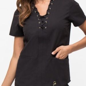 Jaanuu lace up scrub top