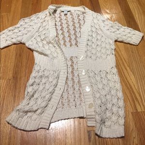 White crochet sweater