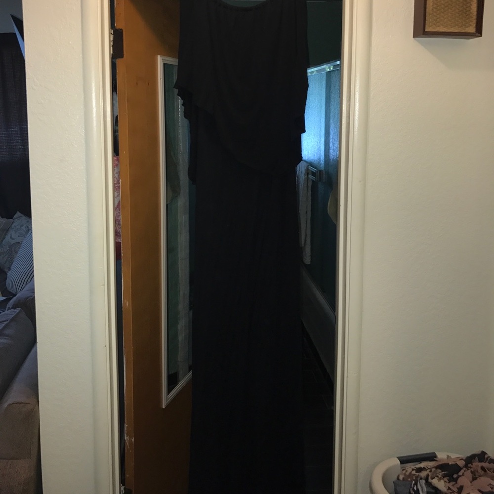 Strapless Black Maxi Dress!