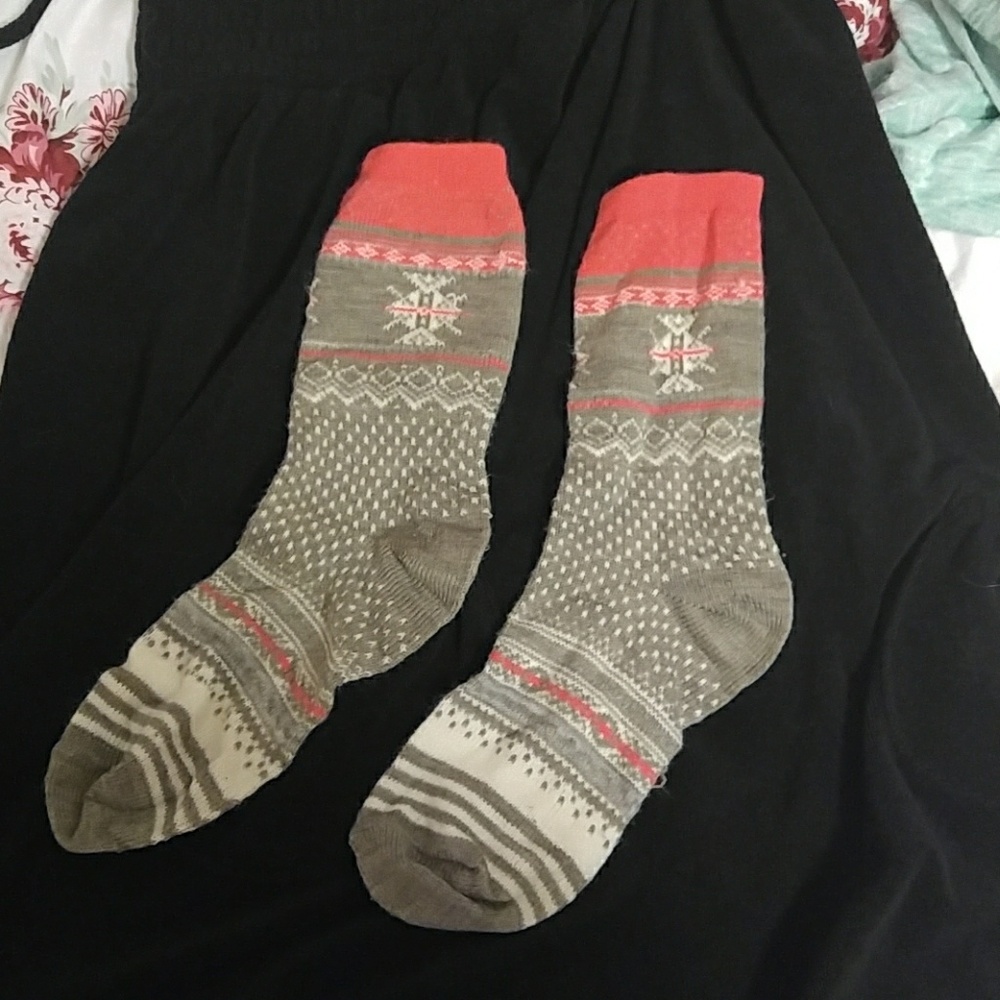Warm socks with winter design