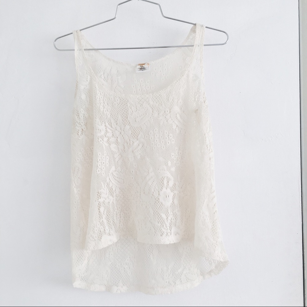 Sheer Lace Tank Top