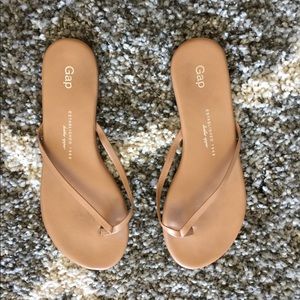 Gap Nude Color Leather Sandals/Flip flops