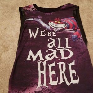 Sleeveless Alice in wonderland t shirt