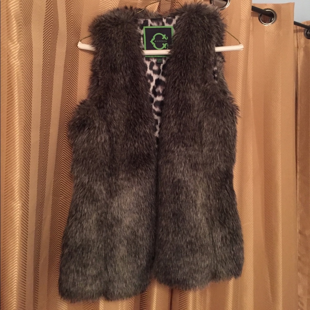 C. Wonder Fur vest- gray