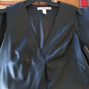 Mod Faux leather shift dress