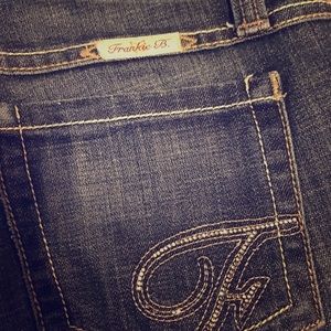 Frankie B Jeans with Swarovski crystal signature F