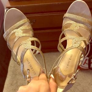 Gold Gianni Bini heels! Size 10! Great condition!