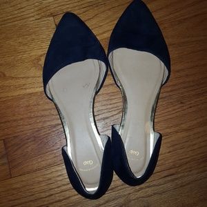 The Gap D'Orsay Navy Blue Flats