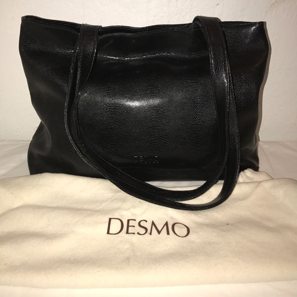 DESMO black leather bag