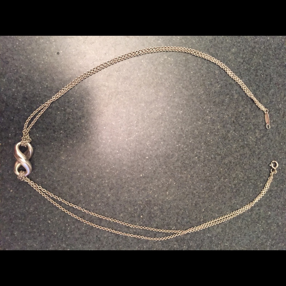 Tiffany infinity sterling 18" necklace.