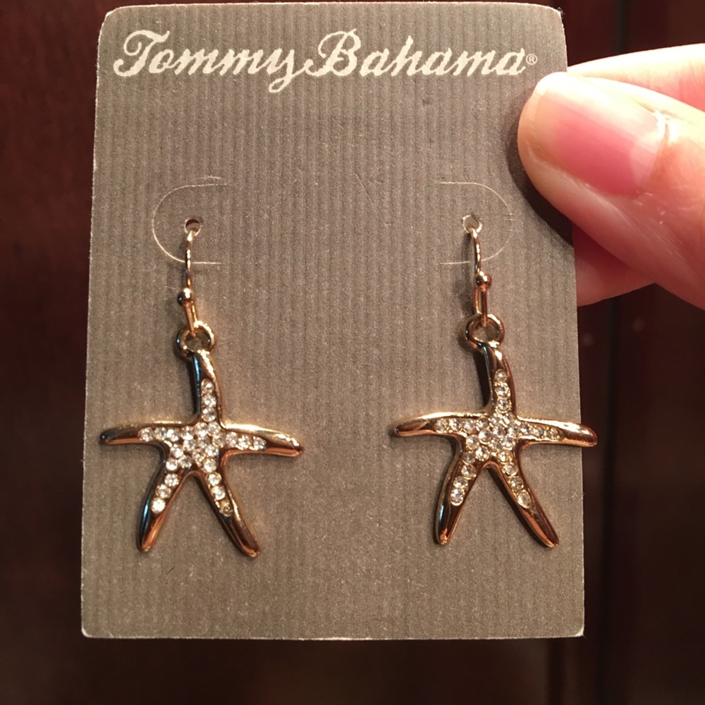 Tommy Bahama gold starfish earrings, NWT
