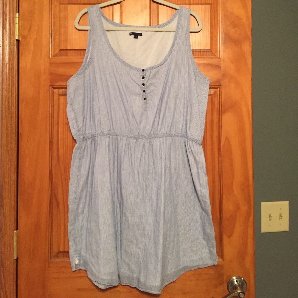 Gap cotton mini-stripe dress xxl