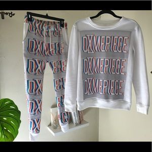 DIMEPIECE set. Fleece sweatpants and sweatshirt