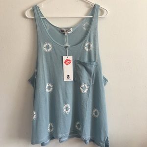 NWT Wildfox Life Saver Nautical Tank Top