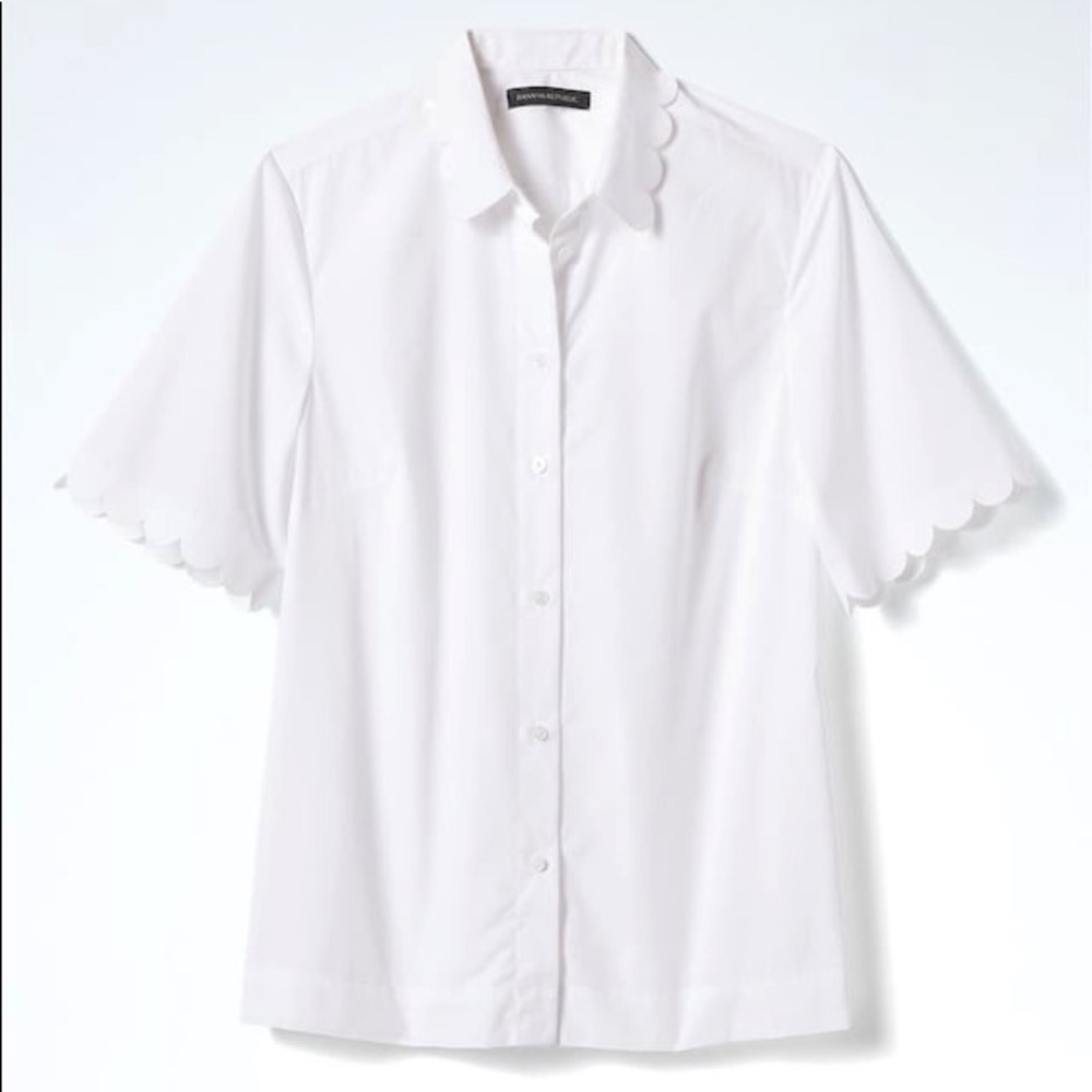 NWT Banana Republic Scalloped Shirt
