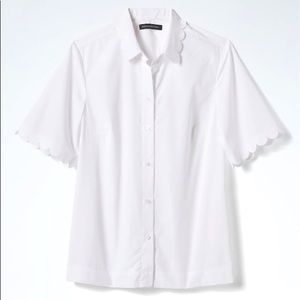NWT Banana Republic Scalloped Shirt