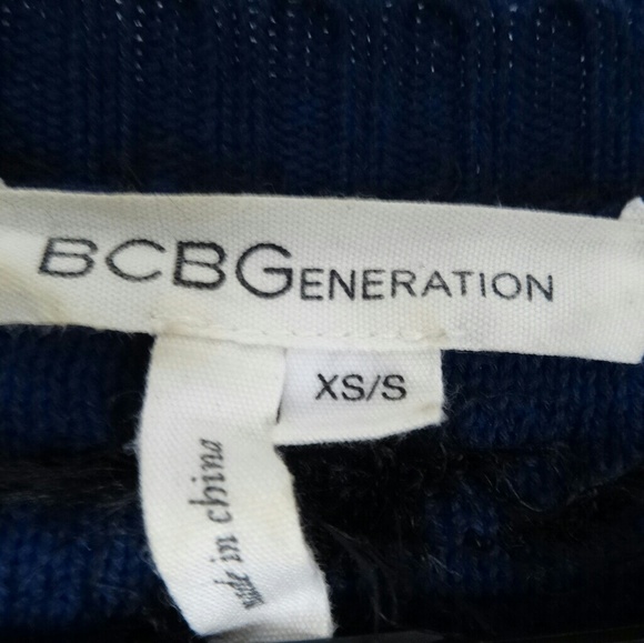 BCBGeneration Navy Ribbed Sweater - Picture 5 of 5