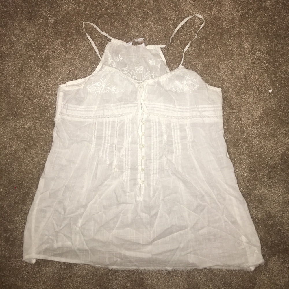 EUC Hollister White Top Size Small