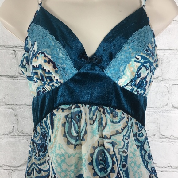 Bisou Bisou by Michele Bohbot 2 pic pj set teal - Picture 3 of 4