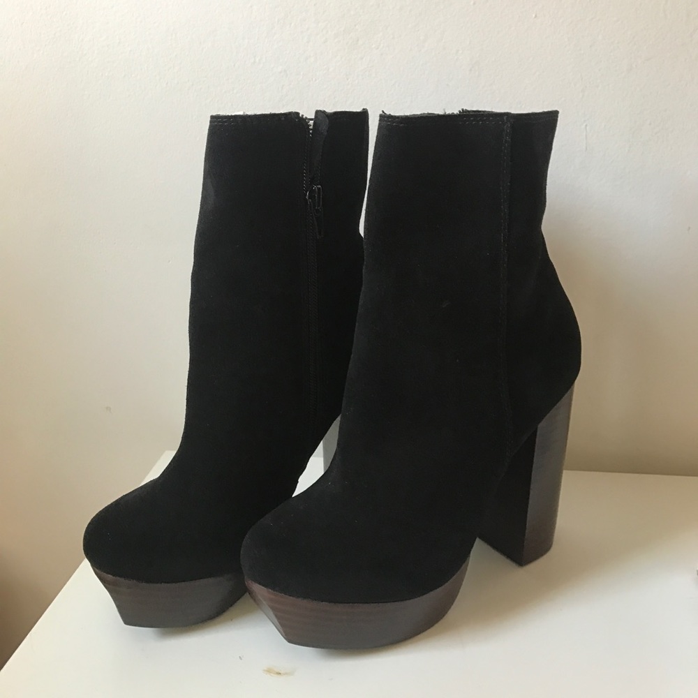 Jeffrey Campbell platform suede boots