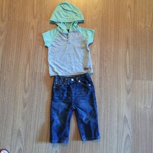 7 for all mankind baby boy outfit 6/9 months