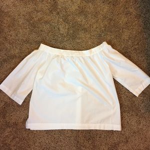 Madewell white off the shoulder blouse