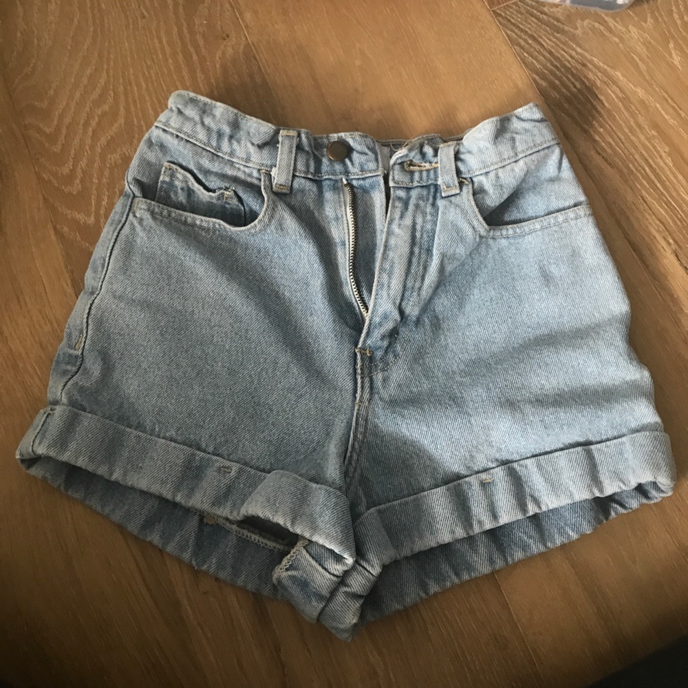 american apparel denim shorts