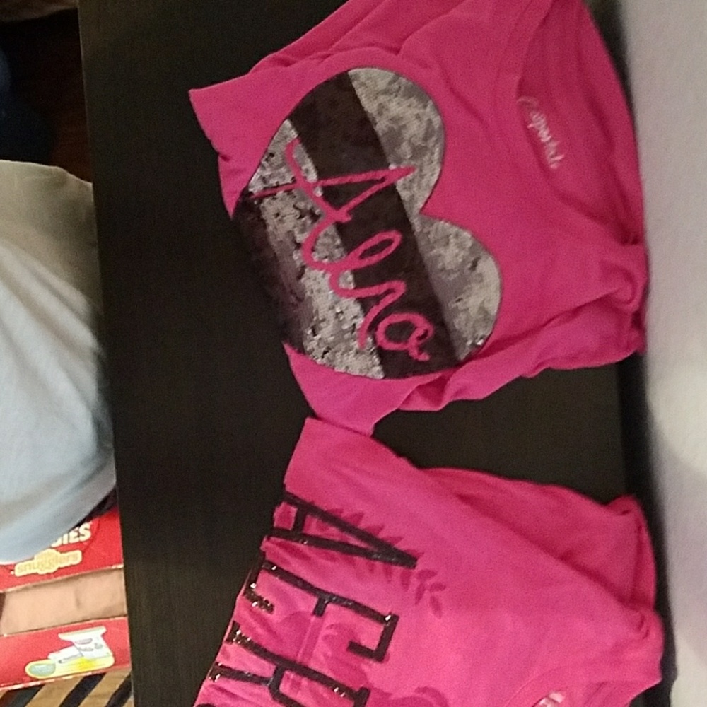 2 pink Aero shirts