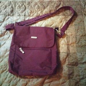 Baggallini, mulberry with tangerine interior