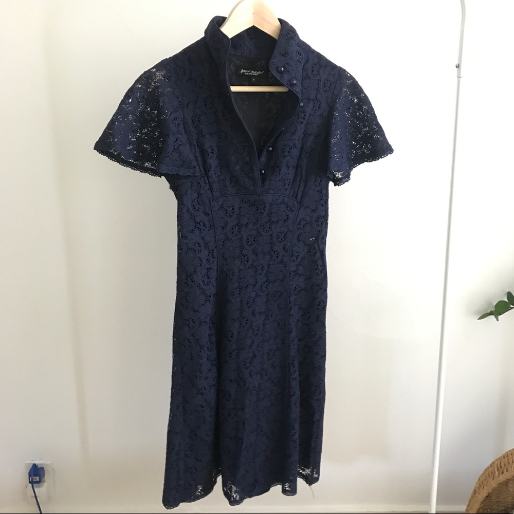 Navy Betsey Johnson lace dress